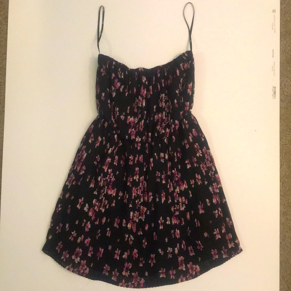 Black/Pink Floral Forever 21 Dress